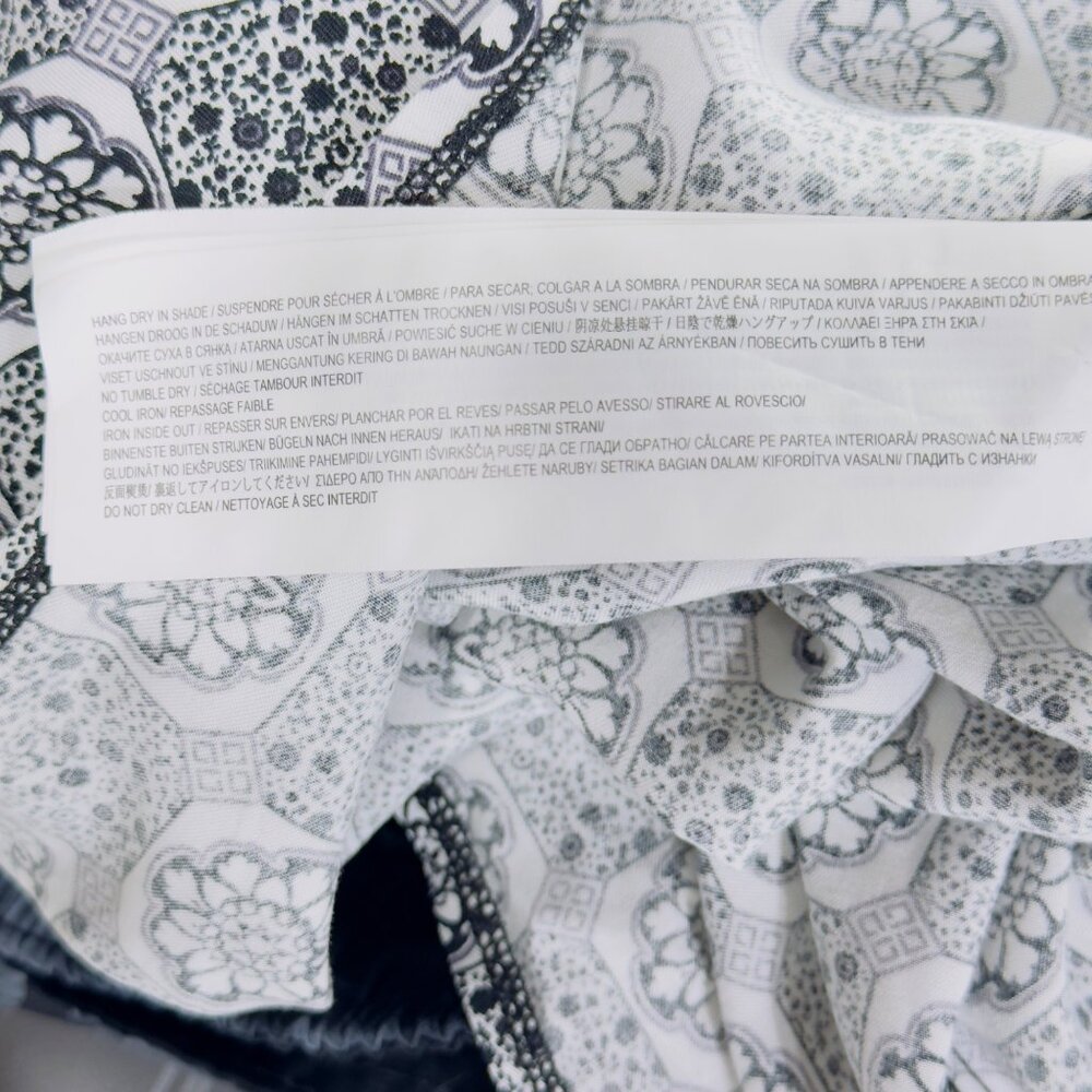 MINKPINK Women's Boho Maxi Skirt Geometric Floral Print Black & White Size M - Picture 10 of 13